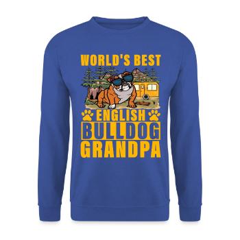 Le meilleur grand-père bouledogue anglais du monde - Sweat-shirt Unisexe - bleu royal - Devant - Alina (178cm) & Michal (187cm)
