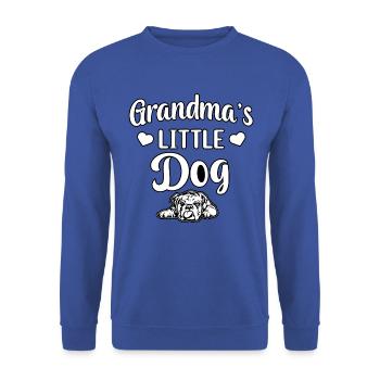 Grandma's little dog - Unisex Pullover - Royalblau - Vorne - Alina (178cm) & Michal (187cm)