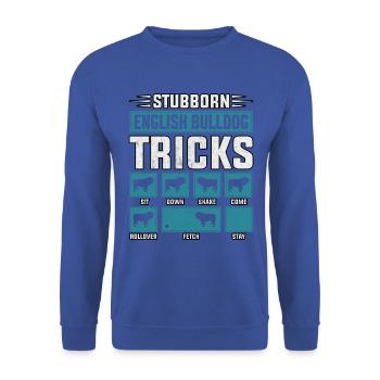 Astuces de bouledogue anglais têtus - Sweat-shirt Unisexe - bleu royal - Devant - Alina (178cm) & Michal (187cm)