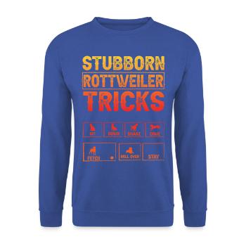 Stubborn Rottweiler Tricks - Unisex Pullover - Royalblau - Vorne - Alina (178cm) & Michal (187cm)