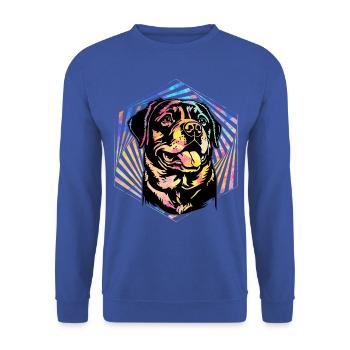 Rottweiler - Unisex Sweatshirt - royal blue - Front - Alina (178cm) & Michal (187cm)