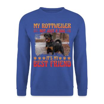 My Rottweiler not just a Dog it's my best friend - Unisex Pullover - Royalblau - Vorne - Alina (178cm) & Michal (187cm)