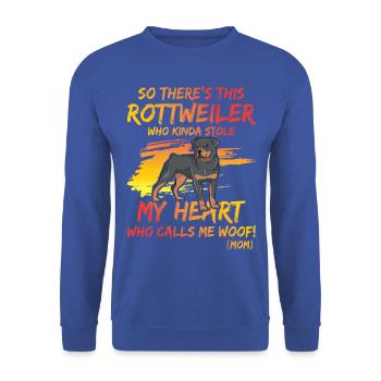 Rottweiler Mom - Unisex Pullover - Royalblau - Vorne - Alina (178cm) & Michal (187cm)