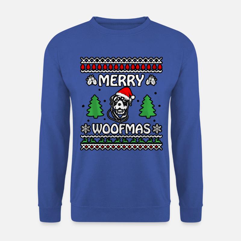 Merry woofmas Rottweiler - Unisex Pullover - Royalblau