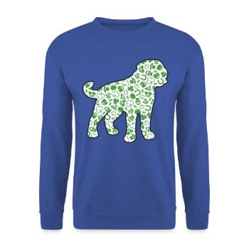 Rottweiler St. Patrick's day Irish - Unisex Sweatshirt - royal blue - Front - Alina (178cm) & Michal (187cm)