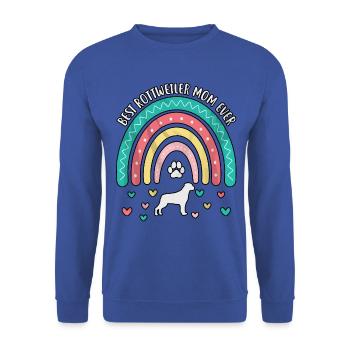 Best Rottweiler Mom ever - Unisex Pullover - Royalblau - Vorne - Alina (178cm) & Michal (187cm)