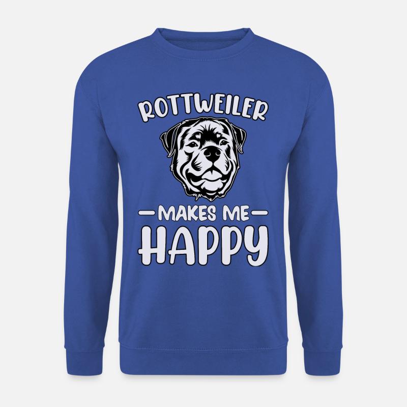 Rottweiler makes me happy - Unisex Sweatshirt - royal blue