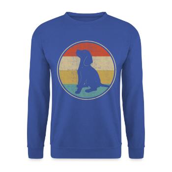Beagle Dog Rétro - Sweat-shirt Unisexe - bleu royal - Devant - Alina (178cm) & Michal (187cm)
