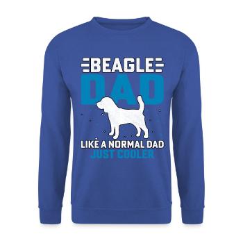 Beagle Dad comme un papa normal juste Cooler - Sweat-shirt Unisexe - bleu royal - Devant - Alina (178cm) & Michal (187cm)