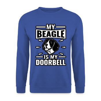 Mon Beagle est ma sonnette - Sweat-shirt Unisexe - bleu royal - Devant - Alina (178cm) & Michal (187cm)