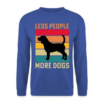 Moins de gens plus de chiens - Sweat-shirt Unisexe - bleu royal - Devant - Alina (178cm) & Michal (187cm)