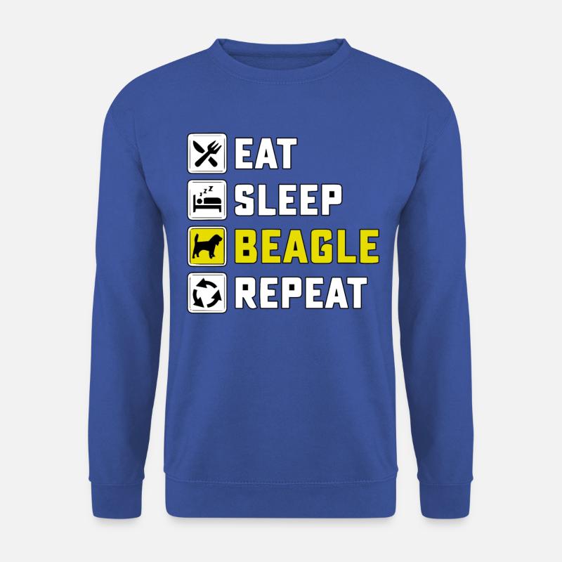 Eat sleep beagle repeat - Unisex Sweatshirt - royal blue