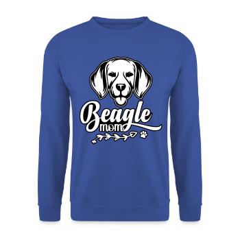 Beagle Mom - Unisex Sweatshirt - royal blue - Front - Alina (178cm) & Michal (187cm)