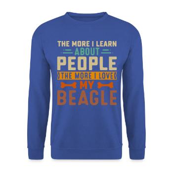 Drôle de dicton Chiens Beagle - Sweat-shirt Unisexe - bleu royal - Devant - Alina (178cm) & Michal (187cm)