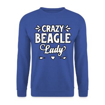 Crazy beagle lady - Unisex Sweatshirt - royal blue - Front - Alina (178cm) & Michal (187cm)
