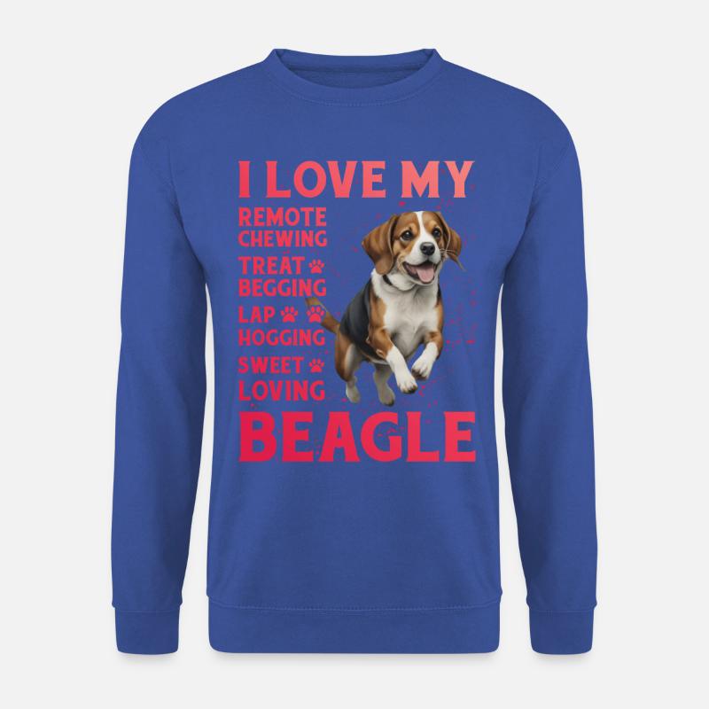 I love my Beagle - Unisex Pullover - Royalblau