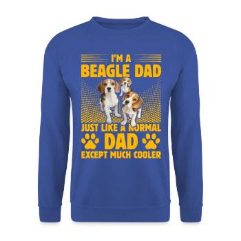 Je suis un père Beagle comme un père normal - Sweat-shirt Unisexe - bleu royal - Devant - Alina (178cm) & Michal (187cm)
