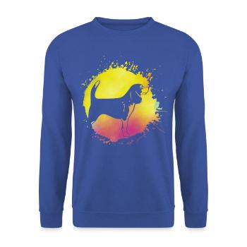 Beagle - Unisex Sweatshirt - royal blue - Front - Alina (178cm) & Michal (187cm)