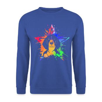 Beagle - Unisex Sweatshirt - royal blue - Front - Alina (178cm) & Michal (187cm)