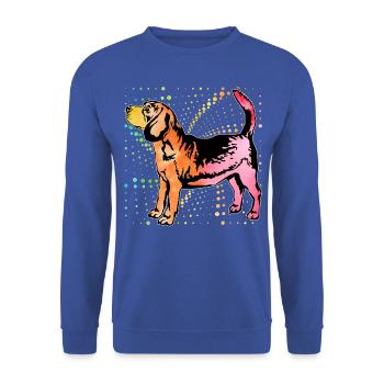 Beagle - Unisex Sweatshirt - royal blue - Front - Alina (178cm) & Michal (187cm)