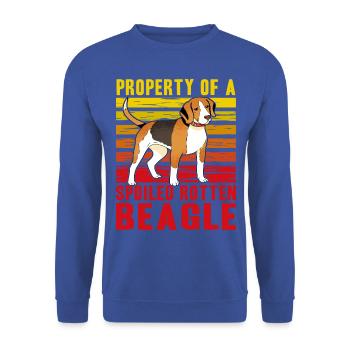 Property of a spoiled rotten Beagle - Unisex Sweatshirt - royal blue - Front - Alina (178cm) & Michal (187cm)