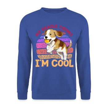 Mon Beagle pense que je suis cool - Sweat-shirt Unisexe - bleu royal - Devant - Alina (178cm) & Michal (187cm)