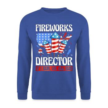Directeur de feux d’artifice Si je cours, nous courons tous - Sweat-shirt Unisexe - bleu royal - Devant - Alina (178cm) & Michal (187cm)