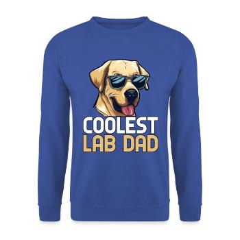 COOLEST LAB DAD - Unisex Sweatshirt - royal blue - Front - Alina (178cm) & Michal (187cm)