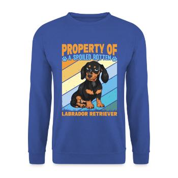 Property of a spoiled rotten Labrador Retriever - Unisex Sweatshirt - royal blue - Front - Alina (178cm) & Michal (187cm)
