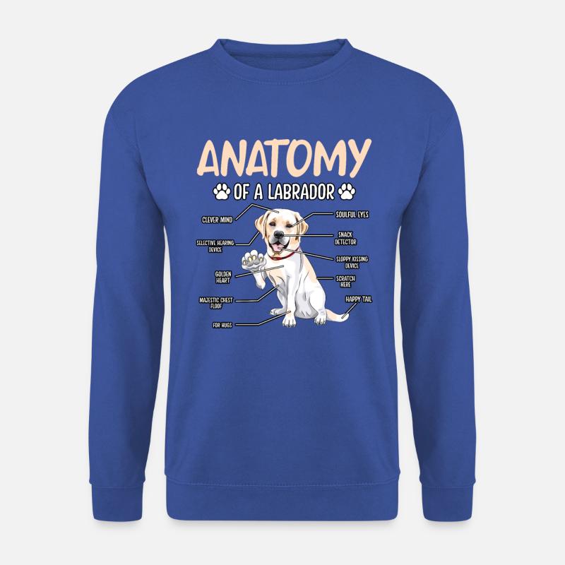 Anatomy of Labrador - Unisex Pullover - Royalblau