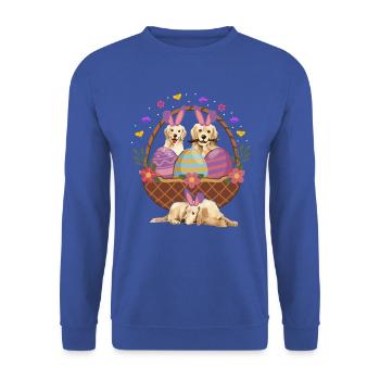 Labrador Easter - Unisex Sweatshirt - royal blue - Front - Alina (178cm) & Michal (187cm)