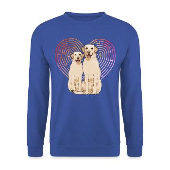 Labrador - Sweat-shirt Unisexe - bleu royal - Devant - Alina (178cm) & Michal (187cm)