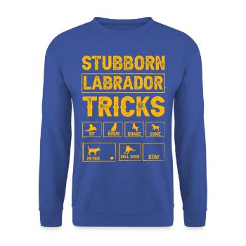 Stubborn labrador tricks - Unisex Sweatshirt - royal blue - Front - Alina (178cm) & Michal (187cm)
