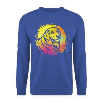 Labrador Retro - Unisex Sweatshirt - royal blue - Front - Alina (178cm) & Michal (187cm)