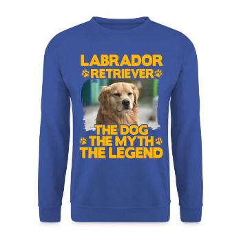 Labrador Retriever Le chien Le mythe La légende - Sweat-shirt Unisexe - bleu royal - Devant - Alina (178cm) & Michal (187cm)