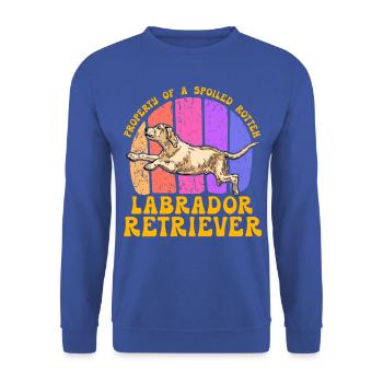 Property of a spoiled rotten Labrador Retriever - Unisex Sweatshirt - royal blue - Front - Alina (178cm) & Michal (187cm)