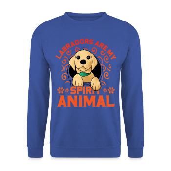 Les labradors sont mon animal spirituel - Sweat-shirt Unisexe - bleu royal - Devant - Alina (178cm) & Michal (187cm)