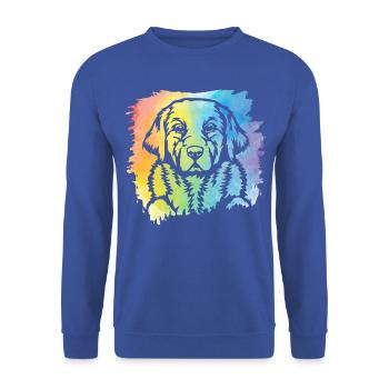 Labrador Retro - Unisex Sweatshirt - royal blue - Front - Alina (178cm) & Michal (187cm)