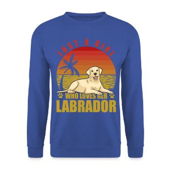 Juste une fille qui aime son Labrador - Sweat-shirt Unisexe - bleu royal - Devant - Alina (178cm) & Michal (187cm)