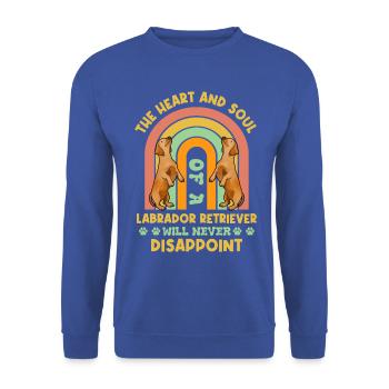 Labrador - Sweat-shirt Unisexe - bleu royal - Devant - Alina (178cm) & Michal (187cm)