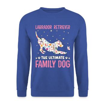 Labrador Retriever the ultimate family dog - Unisex Sweatshirt - royal blue - Front - Alina (178cm) & Michal (187cm)