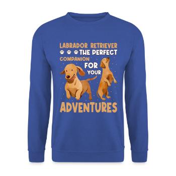 Labrador - Sweat-shirt Unisexe - bleu royal - Devant - Alina (178cm) & Michal (187cm)