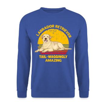 Labrador Retriever - Unisex Sweatshirt - royal blue - Front - Alina (178cm) & Michal (187cm)