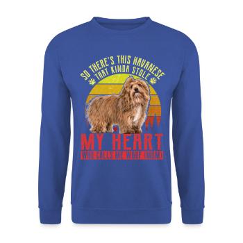 Havaneser Lustiger Spruch Mama - Unisex Pullover - Royalblau - Vorne - Alina (178cm) & Michal (187cm)