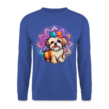Chien havanais - Sweat-shirt Unisexe - bleu royal - Devant - Alina (178cm) & Michal (187cm)