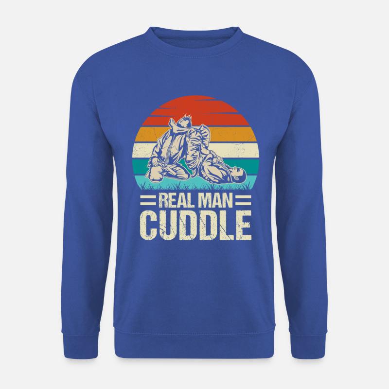Real Man Cuddle Jiu-Jitsu - Unisex Pullover - Royalblau