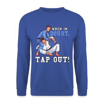 En cas de doute, appuyez sur - Sweat-shirt Unisexe - bleu royal - Devant - Alina (178cm) & Michal (187cm)