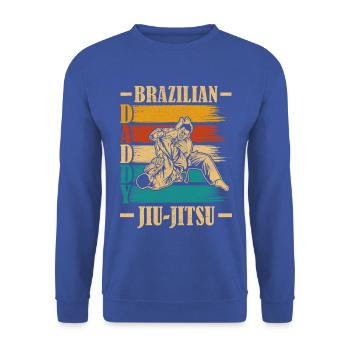 Papa Jiu-Jitsu Brésilien - Sweat-shirt Unisexe - bleu royal - Devant - Alina (178cm) & Michal (187cm)