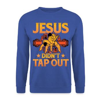 Jésus n’a pas tapé sur le Jiu-Jitsu brésilien - Sweat-shirt Unisexe - bleu royal - Devant - Alina (178cm) & Michal (187cm)