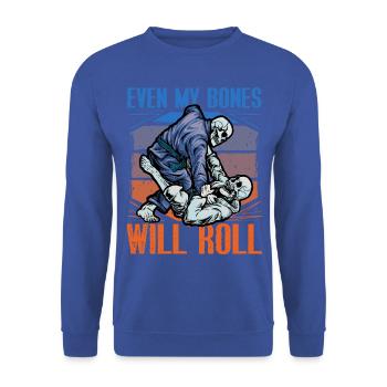 Brazilian Jiu-Jitsu even my bones will roll - Unisex Pullover - Royalblau - Vorne - Alina (178cm) & Michal (187cm)